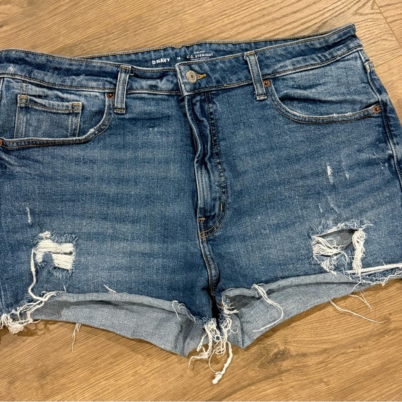 Old Navy Pants - Old Navy Distressed Blue Jean Cutoff Shorts